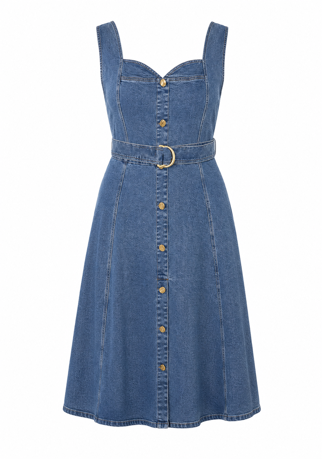 Denim Midi Dress Curve