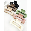 Matte Cut Out Rectangle Hair Claw