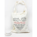Heart Shape Mama Theme Graphic Cotton Bags