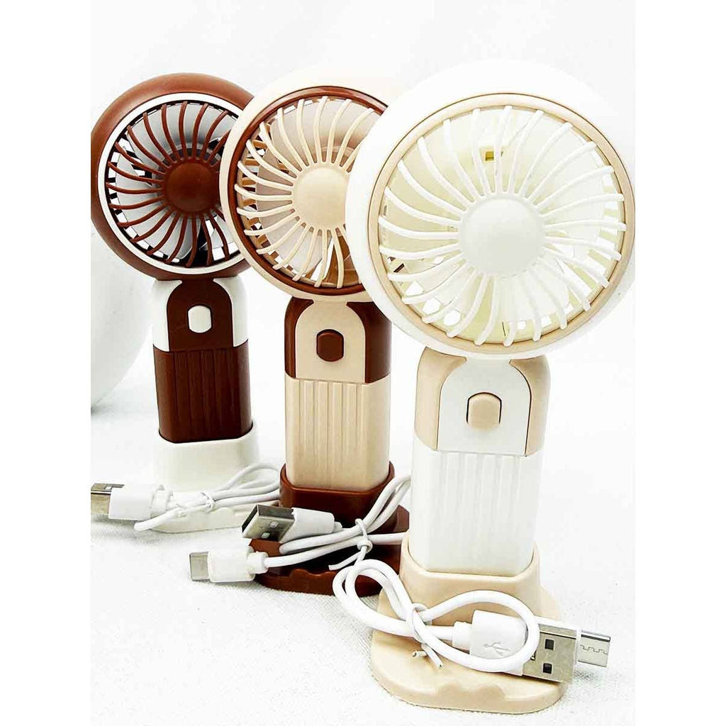 Portable Hand Fan with Stand