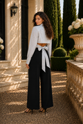 Open Back Pinstripe Shirt