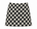 Black and White Plaid Mini Skirt
