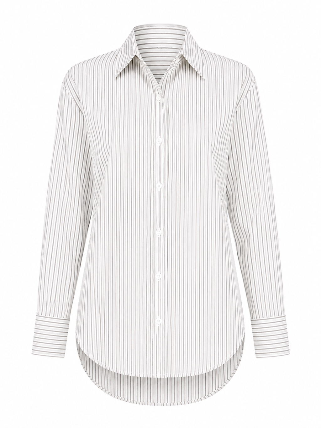 Open Back Pinstripe Shirt