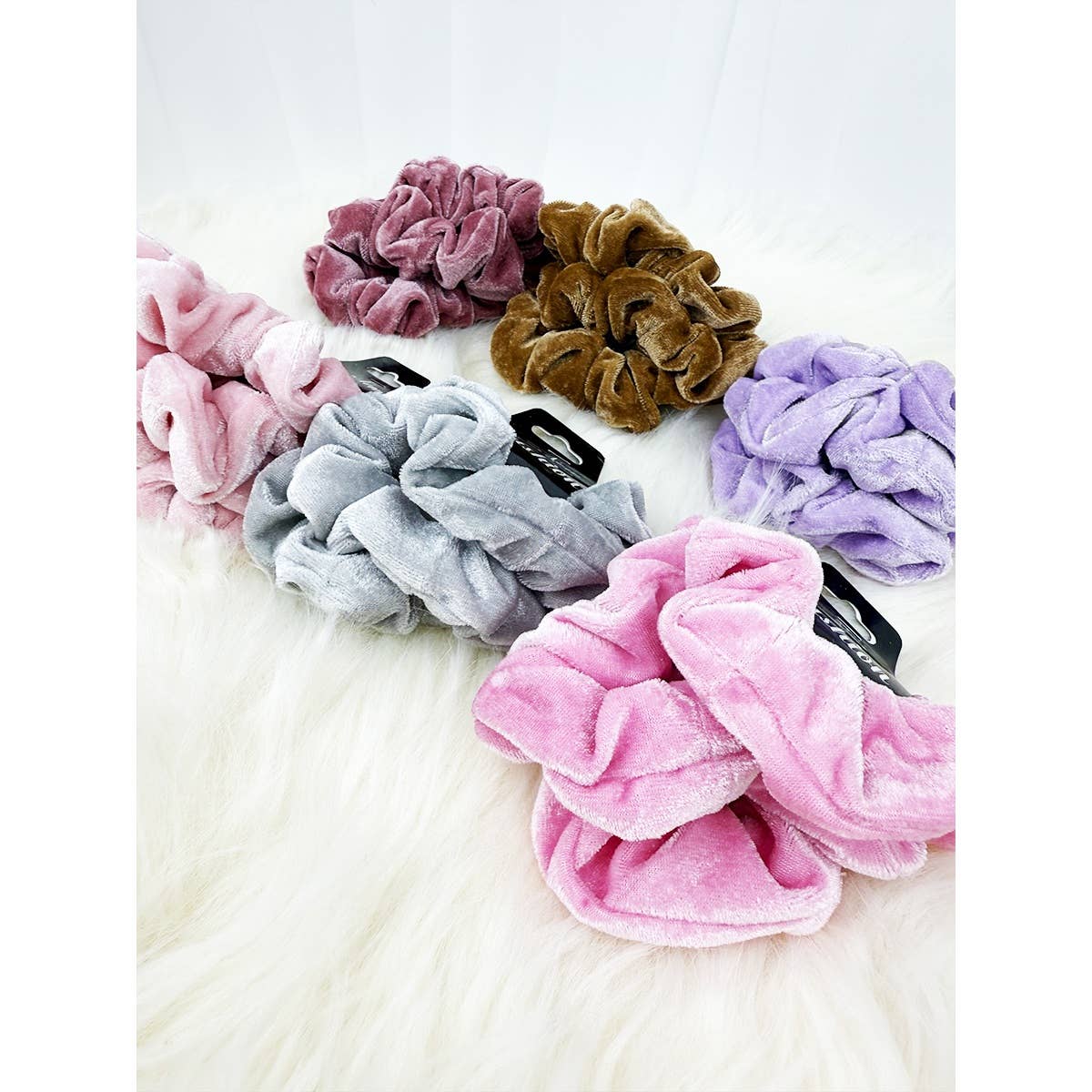 Soft Pastel Tone Velvet Scrunchie