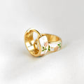 Gold Enamel Flower Hoop Earrings-Vintage Style Silver Hoops