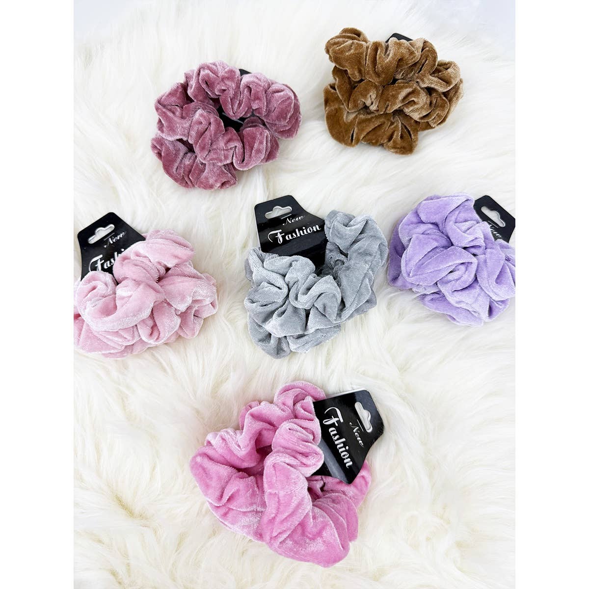 Soft Pastel Tone Velvet Scrunchie