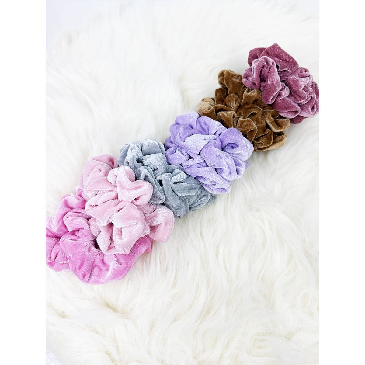 Soft Pastel Tone Velvet Scrunchie